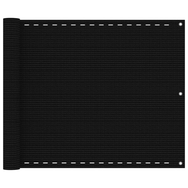 Tela de varanda 75x300 cm PEAD preto