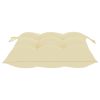 Cadeiras de jardim c/ almofadões branco nata 3 pcs teca maciça - Image 5