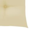 Cadeiras de jardim c/ almofadões branco nata 3 pcs teca maciça - Image 7