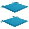 Cadeiras de jantar exterior c/ almofadões 2 pcs acácia maciça - Image 6