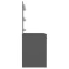 Mesa de maquilhagem c/ LEDs 110x55x145 cm MDF cinzento - Image 4
