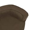 Cama para cães ergonómica 60x42 cm aspeto linho castanho - Image 6