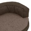 Cama para cães ergonómica 75x53cm aspeto linho pelúcia castanho - Image 7