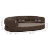Cama para cães ergonómica 75x53cm aspeto linho pelúcia castanho - Image 8