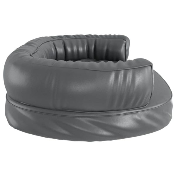 Cama p/ cães espuma ergonómico 88x65 cm couro artificial cinza - Image 5