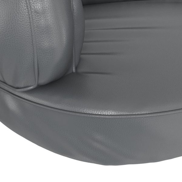 Cama p/ cães espuma ergonómico 88x65 cm couro artificial cinza - Image 6