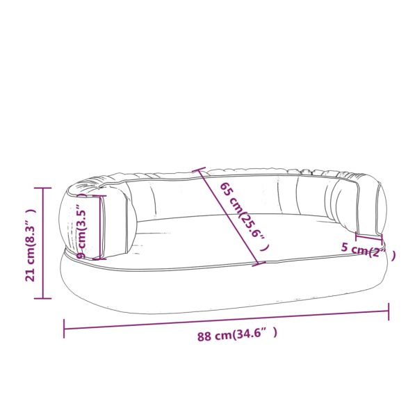 Cama p/ cães espuma ergonómico 88x65 cm couro artificial cinza - Image 7