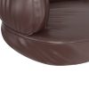 Cama p/ cães espuma ergonómico 60x42cm couro artific. castanho - Image 6