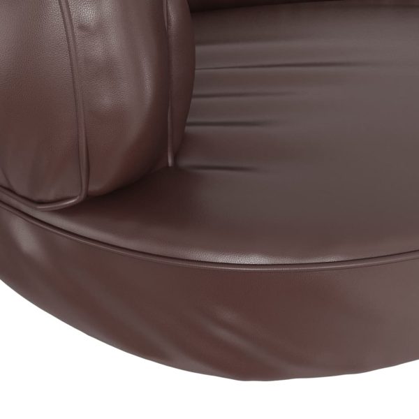 Cama p/ cães espuma ergonómico 88x65 cm couro artific. castanho - Image 6