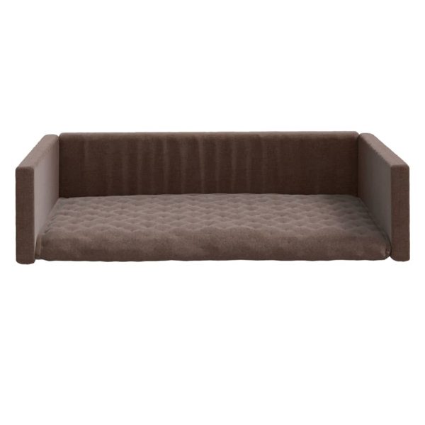 Cama/ninho para bagageira carro 70x45cm aspeto linho castanho - Image 5
