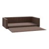 Cama/ninho para bagageira carro 70x45cm aspeto linho castanho - Image 6
