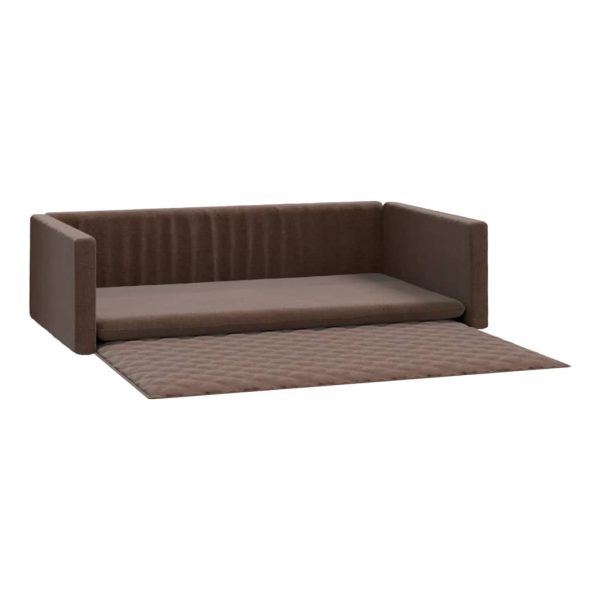 Cama/ninho para bagageira carro 70x45cm aspeto linho castanho - Image 6