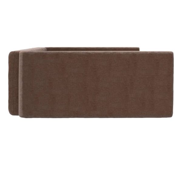 Cama/ninho para bagageira carro 70x45cm aspeto linho castanho - Image 7