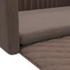 Cama/ninho para bagageira carro 70x45cm aspeto linho castanho - Image 8