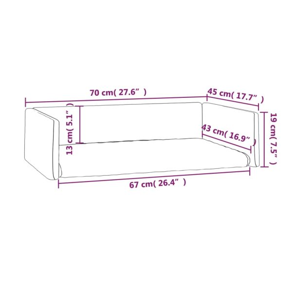 Cama/ninho para bagageira carro 70x45cm aspeto linho castanho - Image 9
