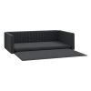 Cama/ninho para bagageira de carro 70x45 cm aspeto linho preto - Image 6