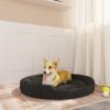 Cama para cães 90x70x23 cm pelúcia preto