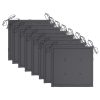 Cadeiras de jardim c/ almofadões antracite 8 pcs teca maciça - Image 6