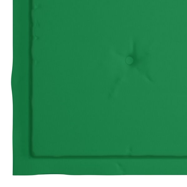 Cadeiras de jardim c/ almofadões verdes 8 pcs teca maciça - Image 10