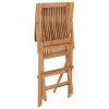 Cadeiras de jardim c/ almofadões branco nata 8 pcs teca maciça - Image 6
