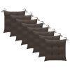 Cadeiras de jardim c/ almofadões cinza-acast. 8 pcs teca maciça - Image 9