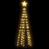 Árvore de Natal em cone c/ 70 luzes LED 50x120 cm branco quente - Image 2