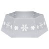 Saia para árvore de Natal Ø68x25 cm prateado e branco - Image 2
