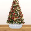 Saia para árvore de Natal Ø68x25 cm prateado e branco - Image 3