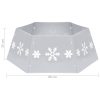 Saia para árvore de Natal Ø68x25 cm prateado e branco - Image 7