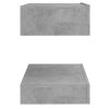 Mesa de cabeceira 60x35 cm contraplacado cinzento cimento - Image 6
