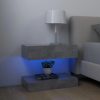 Mesa de cabeceira 60x35 cm contraplacado cinzento cimento