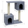 Árvore p/ gatos c/ postes arranhadores sisal 60 cm cinza-claro - Image 6