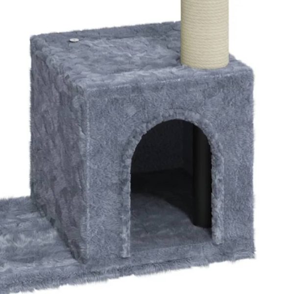 Árvore p/ gatos c/ postes arranhadores sisal 70 cm cinza-claro - Image 5