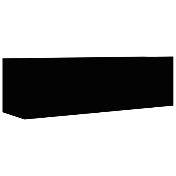 Conjunto móveis de TV 8 pcs madeira processada preto - Image 6