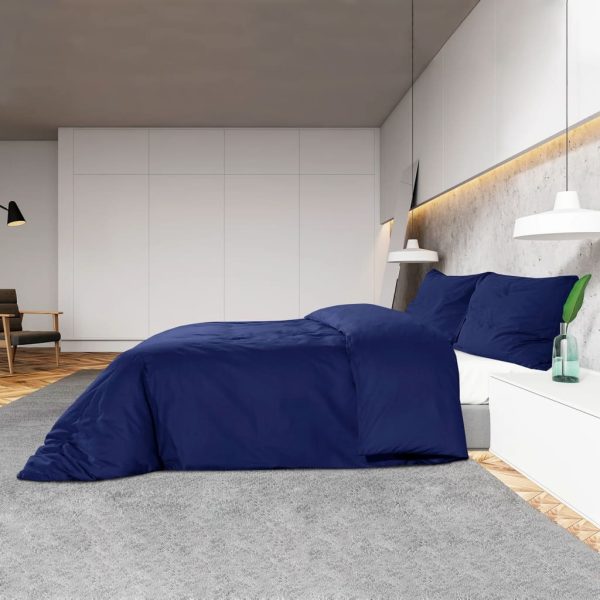 Conjunto capa de edredão 200x200cm microfibra leve azul marinho - Image 4