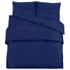 Conjunto capa de edredão 220x240cm microfibra leve azul marinho - Image 2