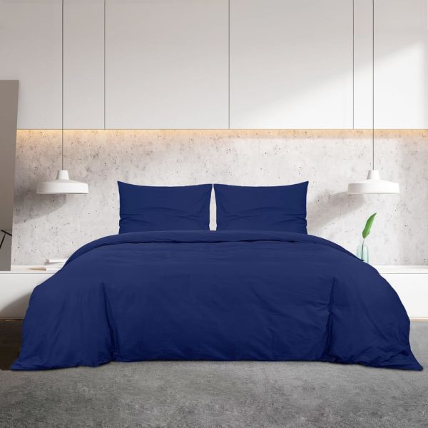 Conjunto capa de edredão 220x240cm microfibra leve azul marinho - Image 3