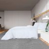 Conjunto de capa de edredão microfibra leve 200x200 cm branco - Image 4