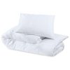 Conjunto de capa de edredão microfibra leve 240x220 cm branco - Image 6