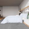 Conjunto de capa de edredão microfibra leve 200x200 cm branco - Image 4