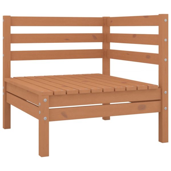 7 pcs conjunto lounge de jardim pinho maciço castanho mel - Image 3
