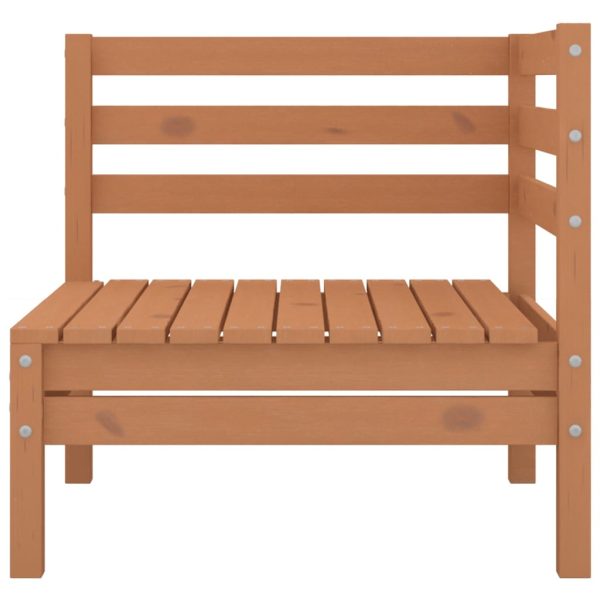 7 pcs conjunto lounge de jardim pinho maciço castanho mel - Image 4