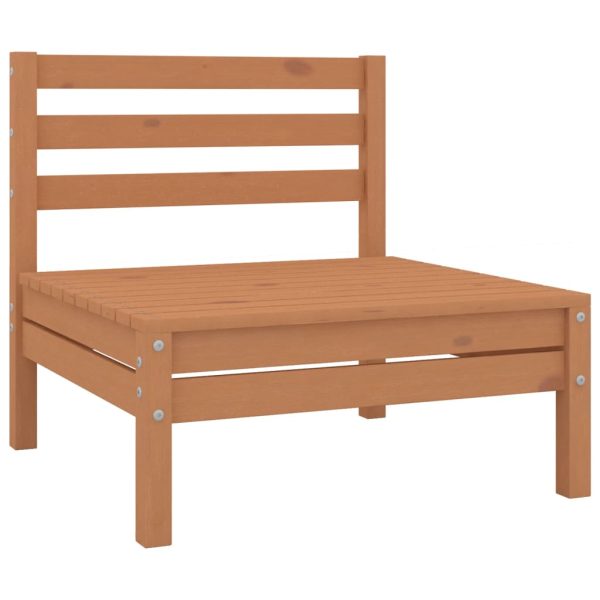 7 pcs conjunto lounge de jardim pinho maciço castanho mel - Image 6