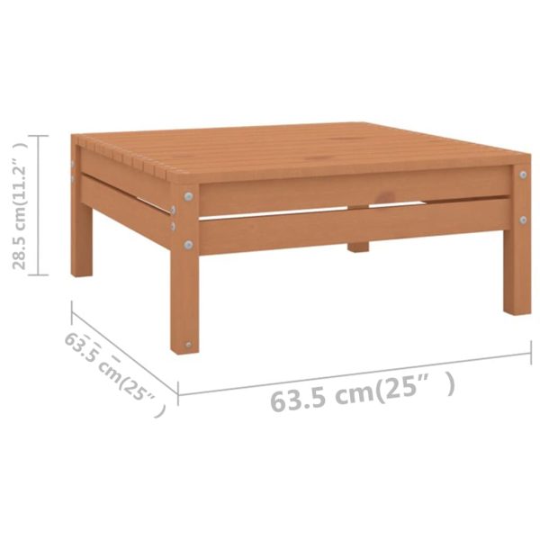 7 pcs conjunto lounge de jardim pinho maciço castanho mel - Image 11