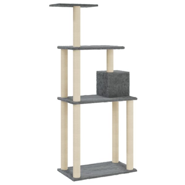 Árvore p/ gatos c/ postes arranhadores sisal 147cm cinza-escuro - Image 6