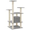 Árvore p/ gatos c/ postes arranhadores sisal 110 cm cinza-claro - Image 6