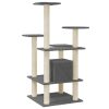 Árvore p/ gatos c/ postes arranhadores sisal 110cm cinza-escuro - Image 6