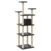 Árvore p/ gatos c/ postes arranhadores sisal 171cm cinza-escuro - Image 5