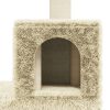 Árvore para gatos c/ postes arranhadores sisal 188 cm cor creme - Image 7