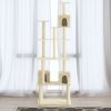 Árvore para gatos c/ postes arranhadores sisal 188 cm cor creme